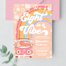  Editable Eight Is A Vibe Birthday Invitation G208
