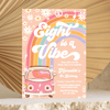 Editable Eight Is A Vibe Birthday Invitation G208