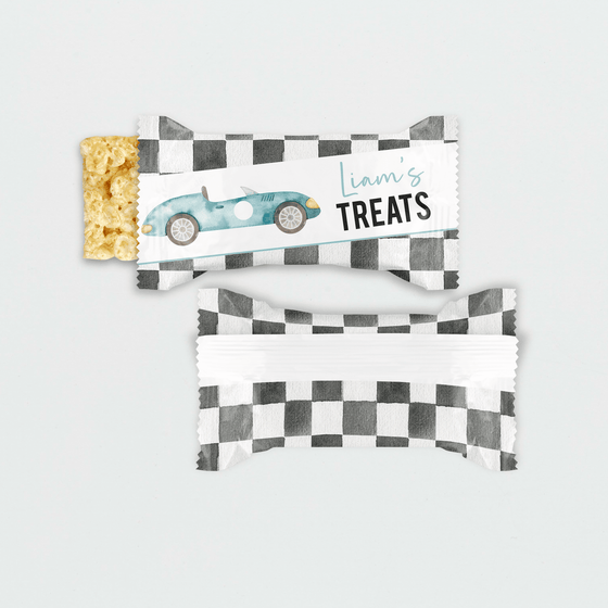 Editable Fast One Birthday Rice Treat Wrappersr R202