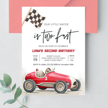  Editable TWO Fast Birthday Invitation R402