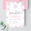 Editable Winter Onederland Birthday Invitation SN02