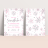 Editable Winter Onederland Birthday Invitation SN02