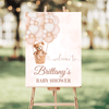 Editable Teddy Bear Baby Shower Welcome Sign T103