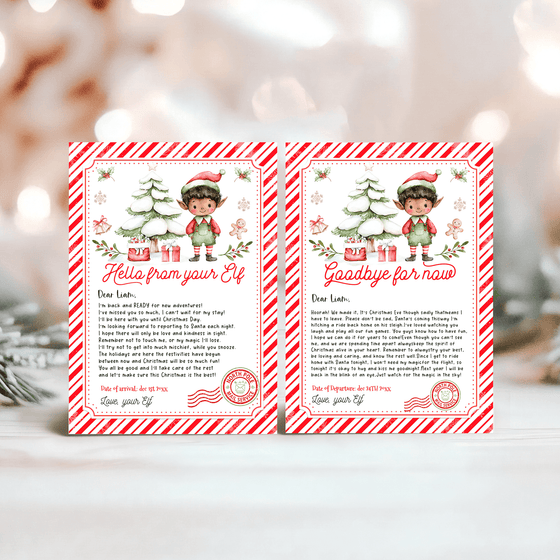 Editable Elf Arrival and Goodbye Letter Printable Kit ELF109