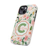 Personalized Floral Phone Case - Custom Tough Case with Name - PC025