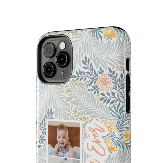 Personalized Tough Phone Case - Best Mom Ever with Floral Design - PC002