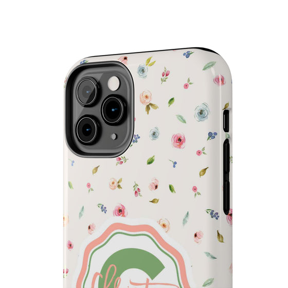 Personalized Floral Tough Phone Case for Women | Durable & Stylish Protection - PC029