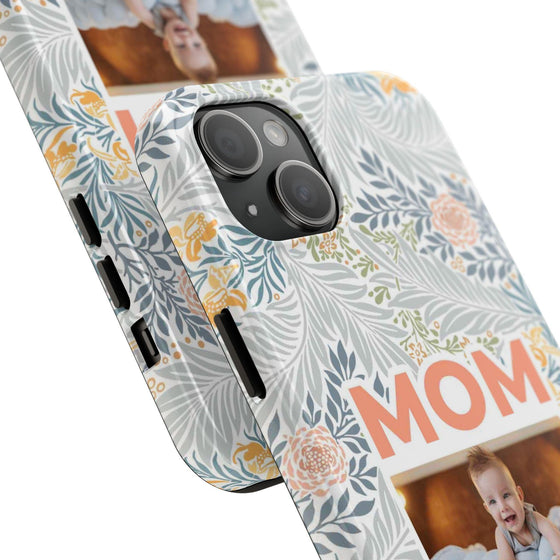 Custom Photo Collage iPhone Case for Mom - Floral Design - PC001