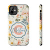 Personalized Floral Tough Phone Case - Customized with Name | Durable Protection - PC013