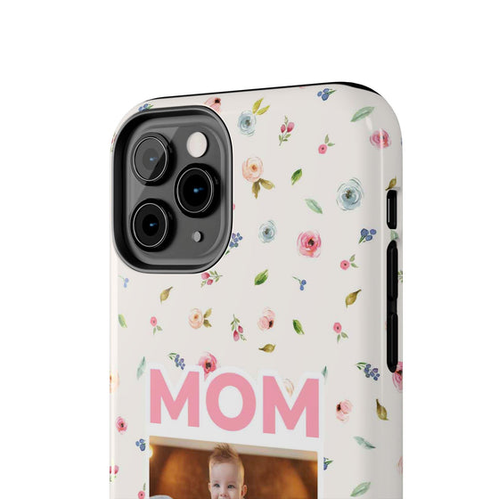 Floral Mom Photo Tough Phone Case - Durable Protection for Loving Mothers - PC027