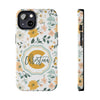 Personalized Floral Tough Phone Case - Custom Name Design - PC007