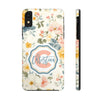Personalized Floral Tough Phone Case - Customized with Name | Durable Protection - PC013