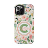 Personalized Floral Phone Case - Custom Tough Case with Name - PC025