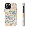 Personalized Floral Tough Phone Case - Customized with Name | Durable Protection - PC013