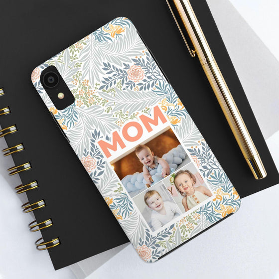 Custom Photo Collage iPhone Case for Mom - Floral Design - PC001