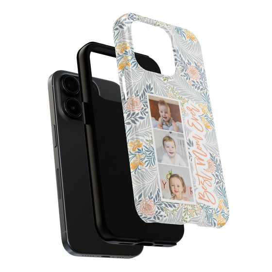 Personalized Tough Phone Case - Best Mom Ever with Floral Design - PC002