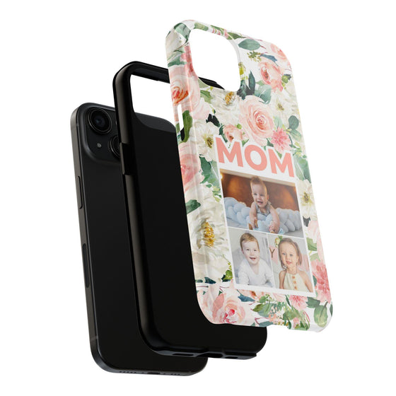 Floral Mom Phone Case with Custom Photo Slots - Perfect Gift for Mother's Day - PC023