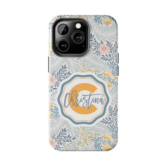 Custom Monogram Phone Cases With Floral Design - PC003