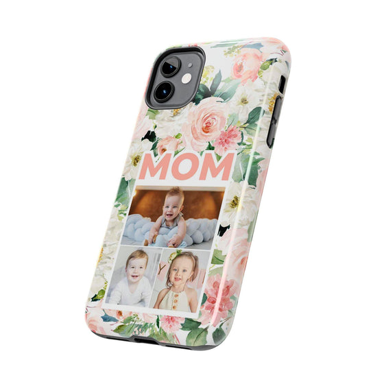 Floral Mom Phone Case with Custom Photo Slots - Perfect Gift for Mother's Day - PC023