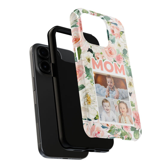 Floral Mom Phone Case with Custom Photo Slots - Perfect Gift for Mother's Day - PC023