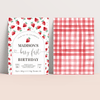 Editable Berry First Birthday Invitation Strawberry BF23