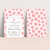 Editable Strawberry Shower Baby Shower Invitation BS03