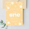 Editable Daisy First Birthday Invitation D109
