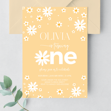  Editable Daisy First Birthday Invitation D109