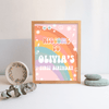 Editable Groovy ONE Welcome Sign G101