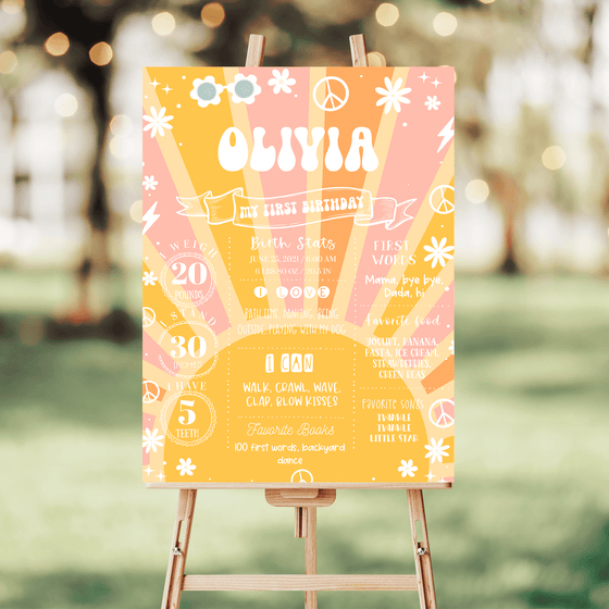 Editable Groovy ONE Milestone Poster G113