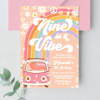 Editable Nine Is A Vibe Birthday Invitation G209