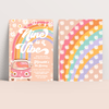 Editable Nine Is A Vibe Birthday Invitation G209