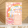 Editable Nine Is A Vibe Birthday Invitation G209