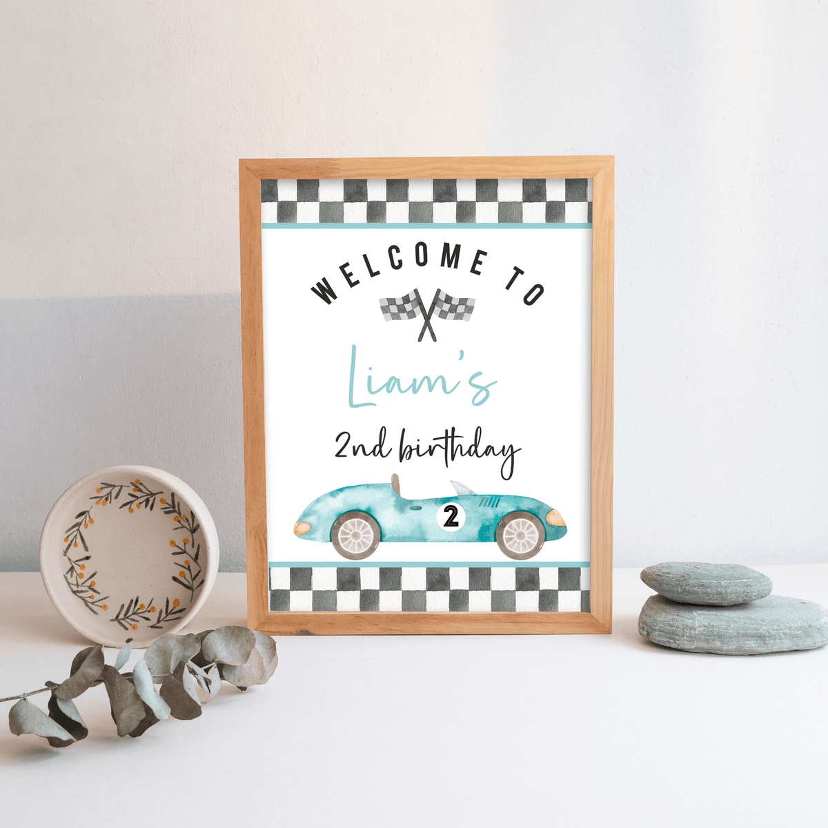 Editable TWO Fast Birthday Welcome Sign R102 – Crish Studio