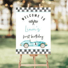  Editable Fast One Birthday Welcome Sign R202