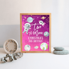  Editable Two The Moon Welcome Sign TM02