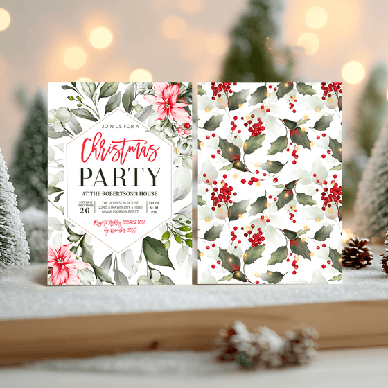 Editable Christmas Invitations CH105