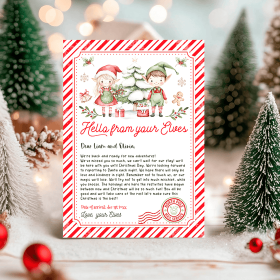 Editable Elf Arrival Letter ELF101