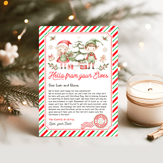 Editable Elf Arrival Letter ELF102