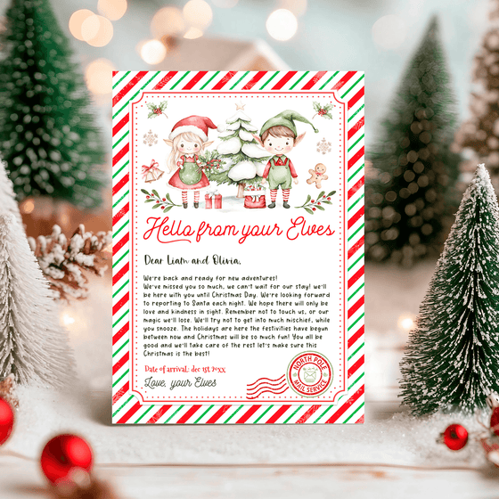 Editable Elf Arrival Letter ELF102