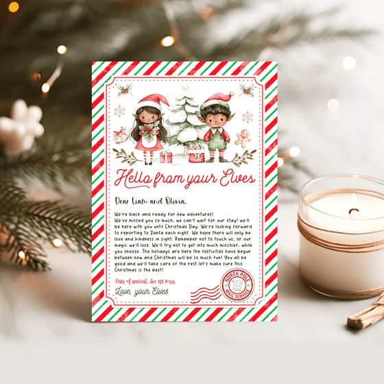 Editable Elf Arrival Letter ELF104