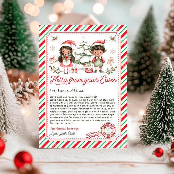 Editable Elf Arrival Letter ELF104