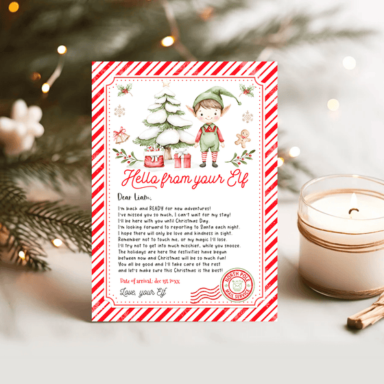 Editable Elf Arrival Letter ELF105