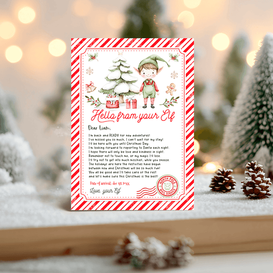 Editable Elf Arrival Letter ELF105