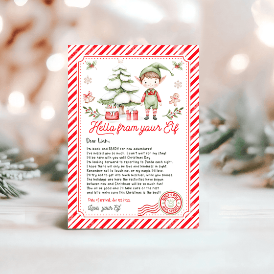 Editable Elf Arrival Letter ELF105
