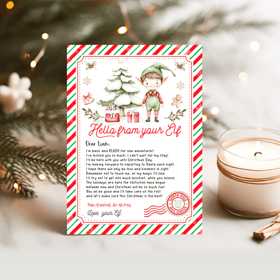 Editable Elf Arrival Letter ELF106