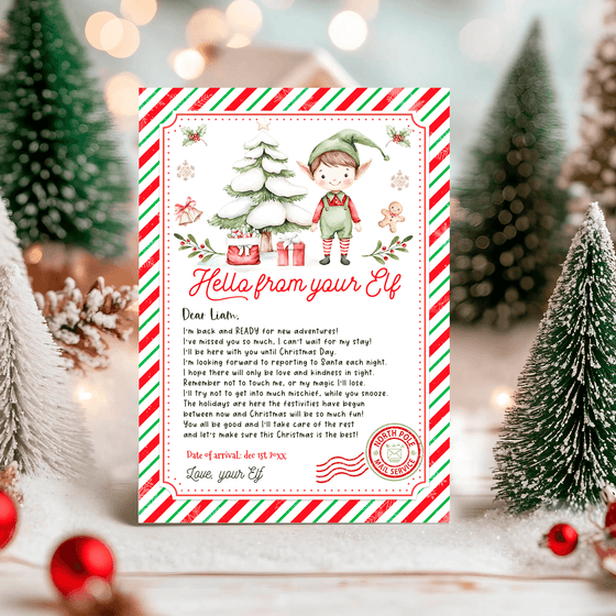 Editable Elf Arrival Letter ELF106