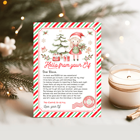 Editable Elf Arrival Letter ELF108