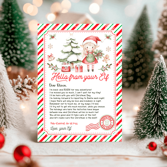 Editable Elf Arrival Letter ELF108