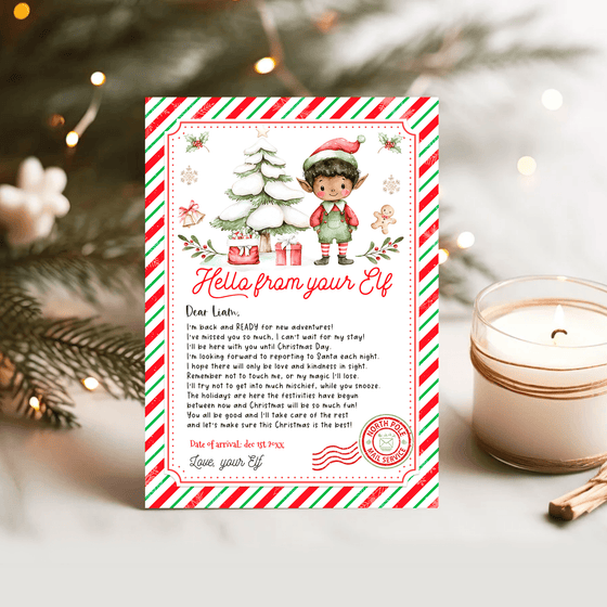 Editable Elf Arrival Letter ELF110